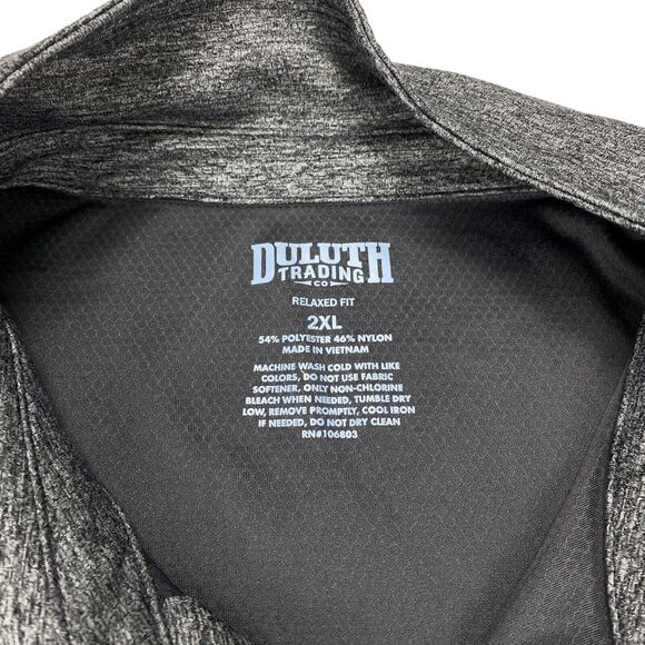 Duluth Polo Shirt Mens Size 2XL Gray Polyester Short Sleeve Fit Golf Performance - Picture 6 of 14